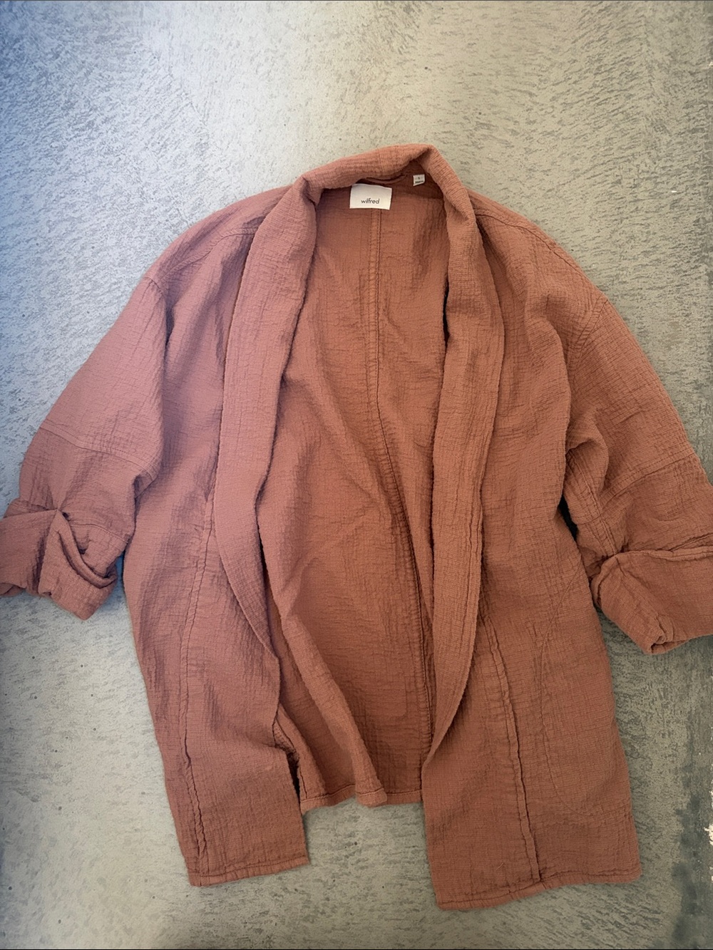 Wilfred Rust-Tone Open Front Blazer Jacket